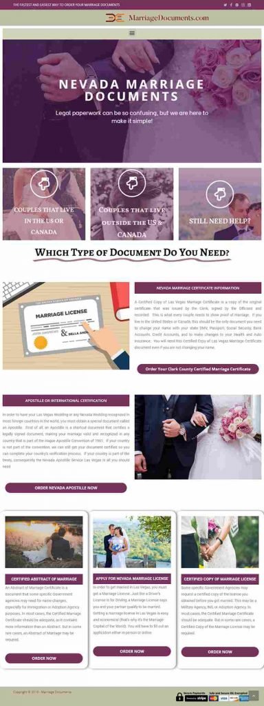 marriagedocuments sample website of techfaz