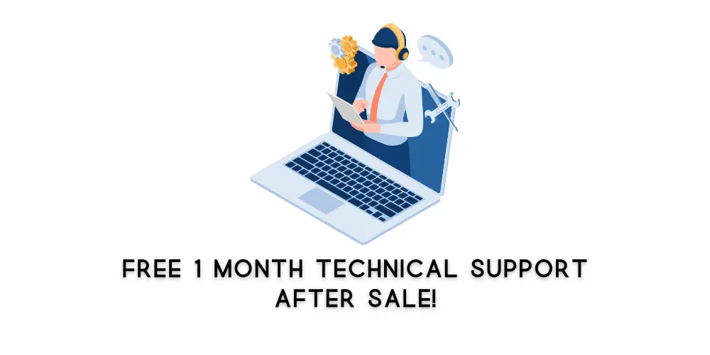 free 1 month technical support after sale