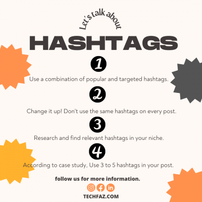 According to case study, Use 3 to 5 hashtags in your post.